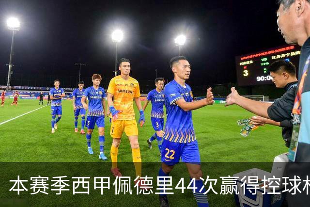 本赛季西甲佩德里44次赢得控球权第一，前十无皇马球员
